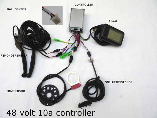 Controller set met K-LCD 48 volt - EBIKE EFOS ombouwset om u fiets elektrisch maken