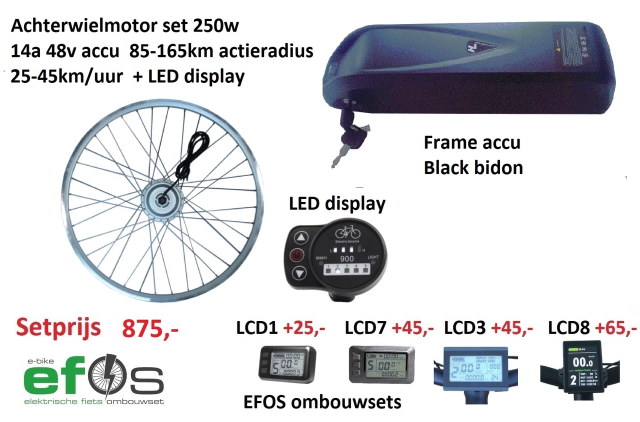 Fiets elektrisch maken elektrische fiets - EBIKE EFOS ombouwset om u fiets te maken